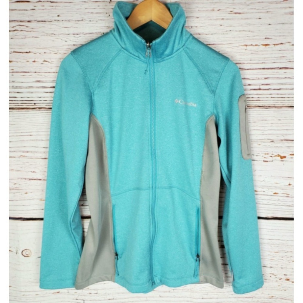 Columbia Interchange Jacket Women's Size Small Teal Full Zip Liner